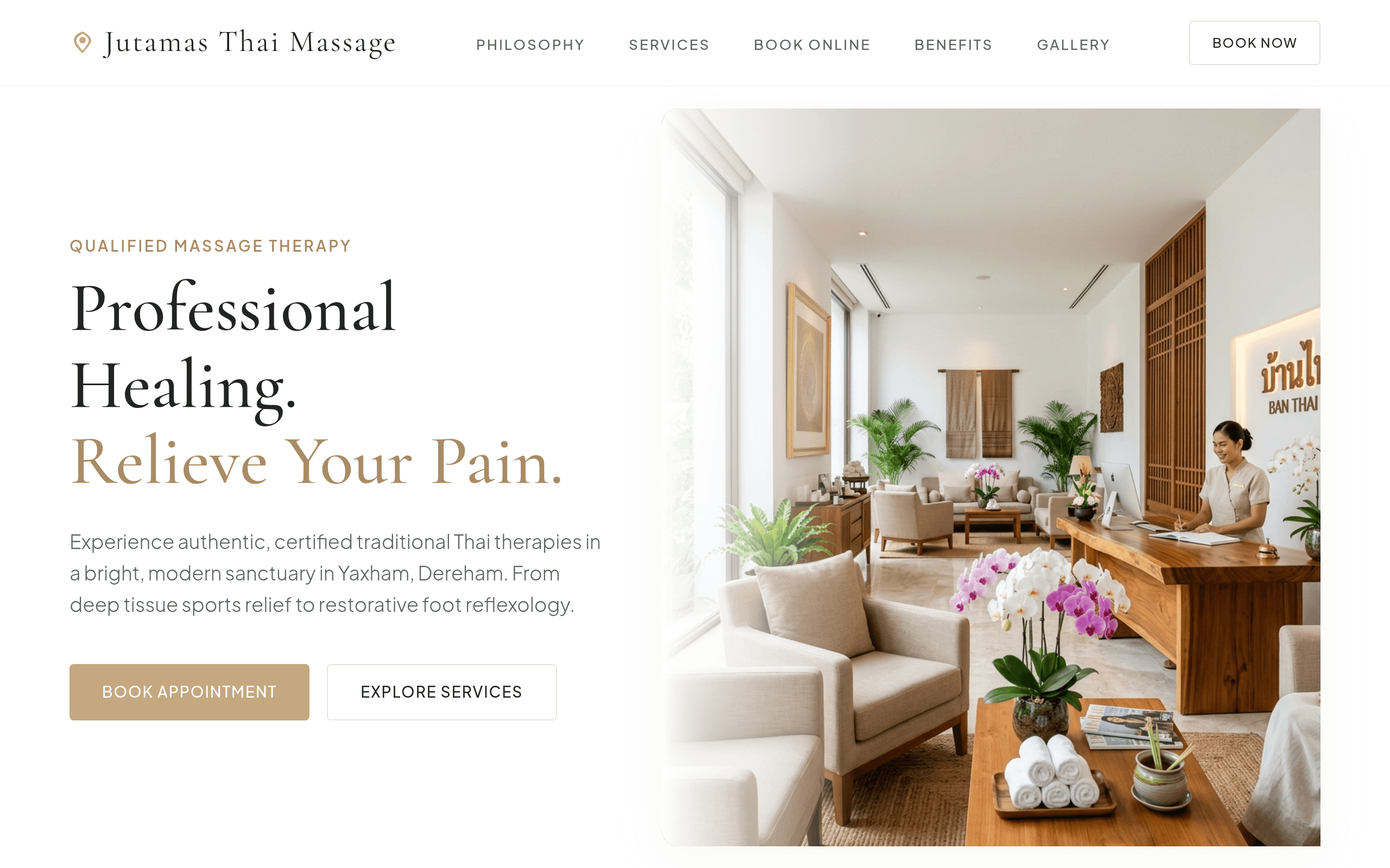 Jutamas Thai Massage project mockup